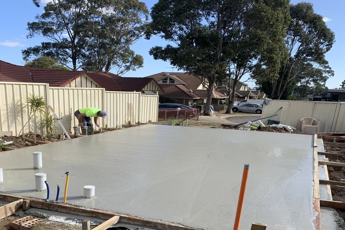 Concrete slab new build