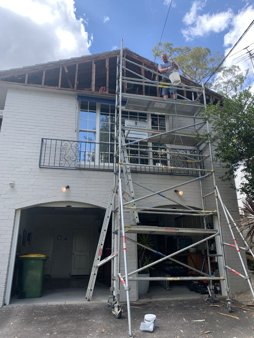 Scaffold to rendered elevation Chatswood