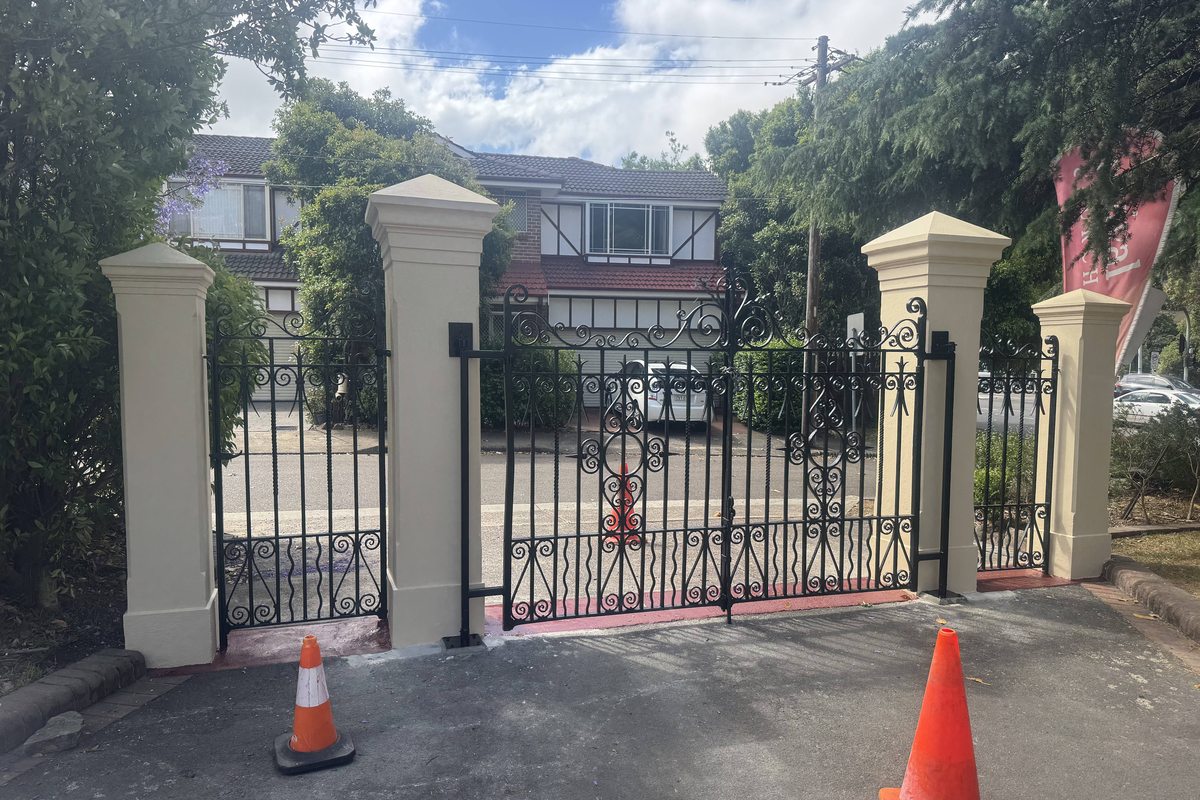 Gate pillar restoration Revival Church