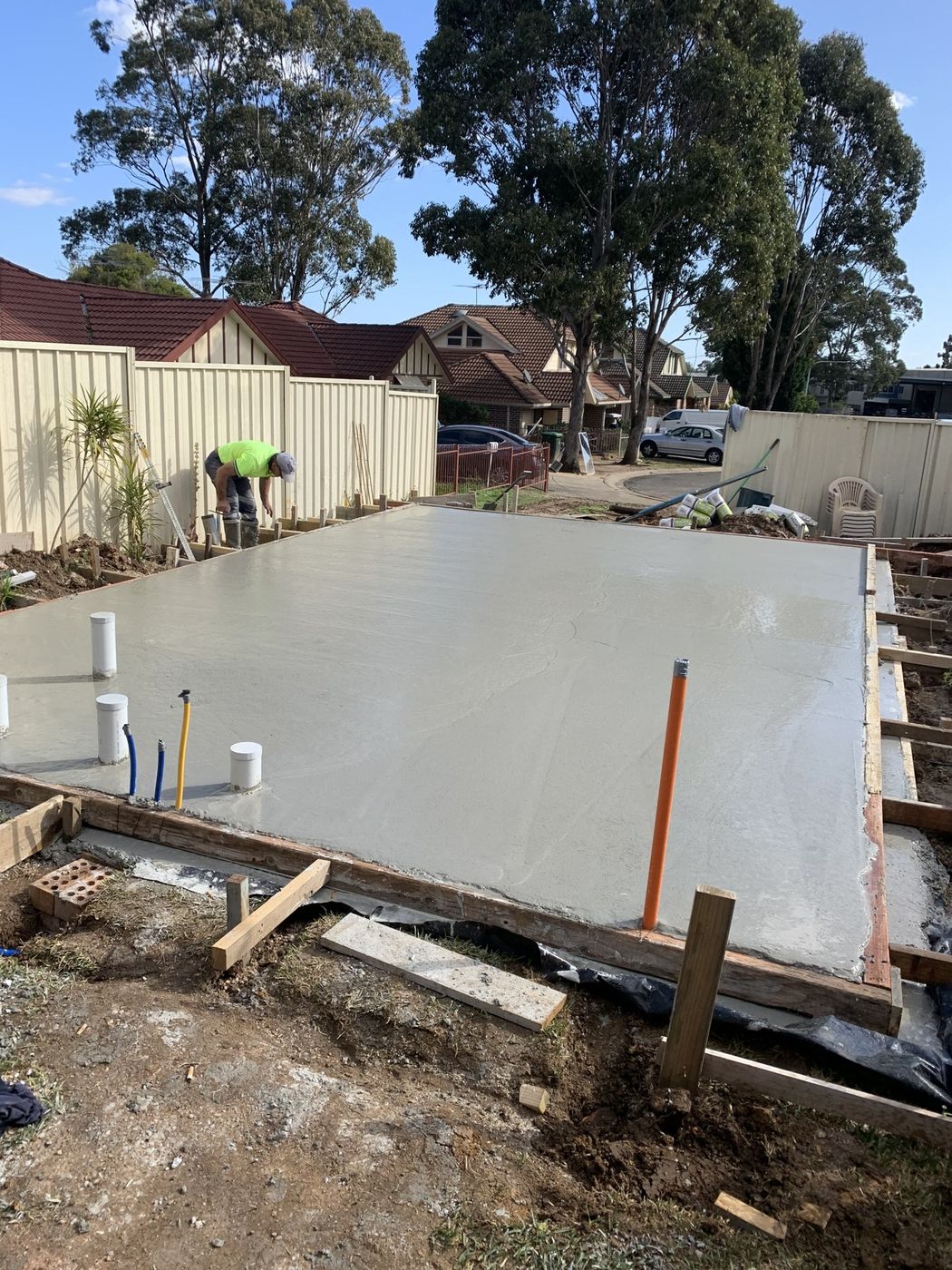 Completed concrete slab Inner West