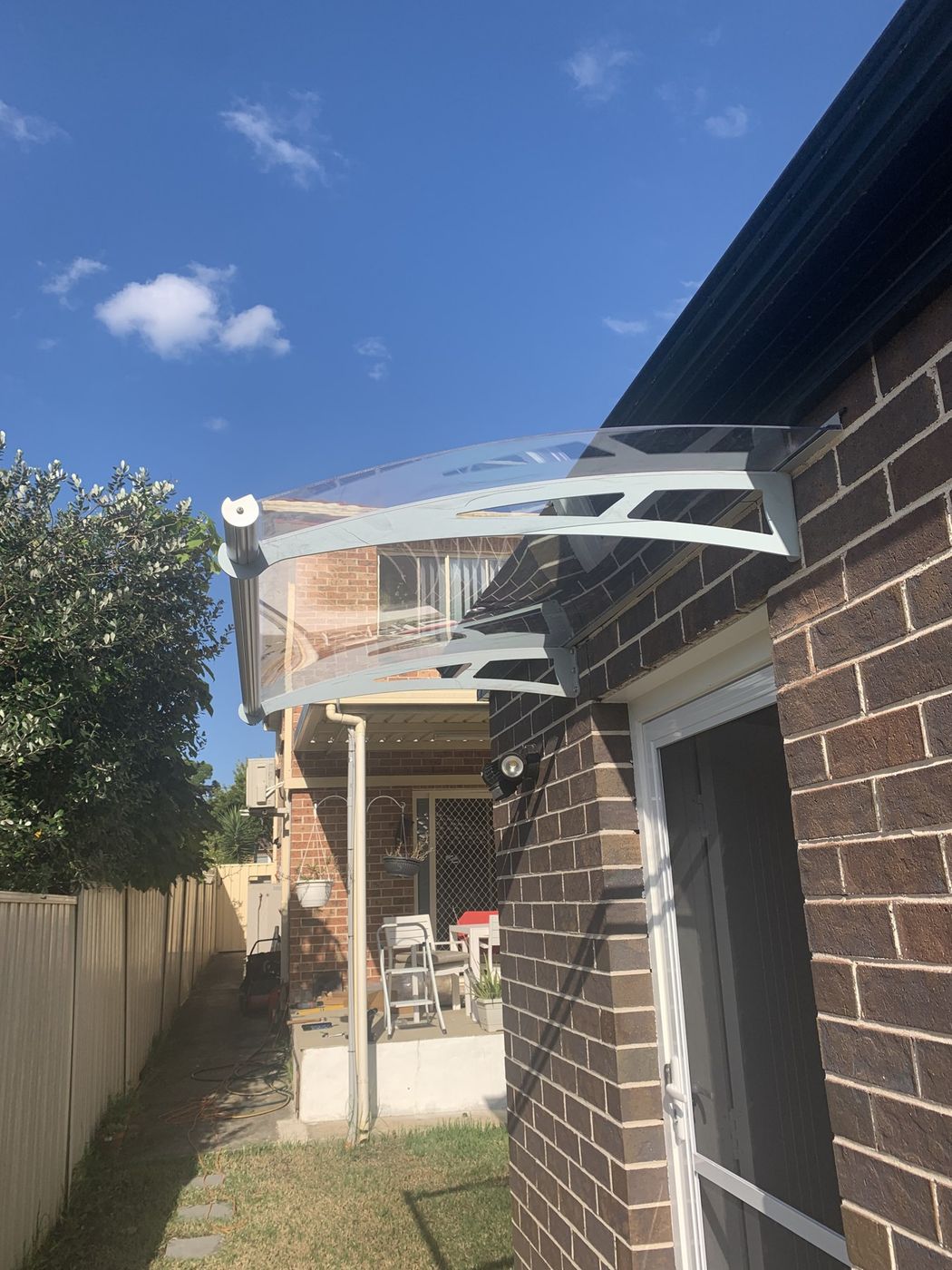 Completed awning and side access Inner West