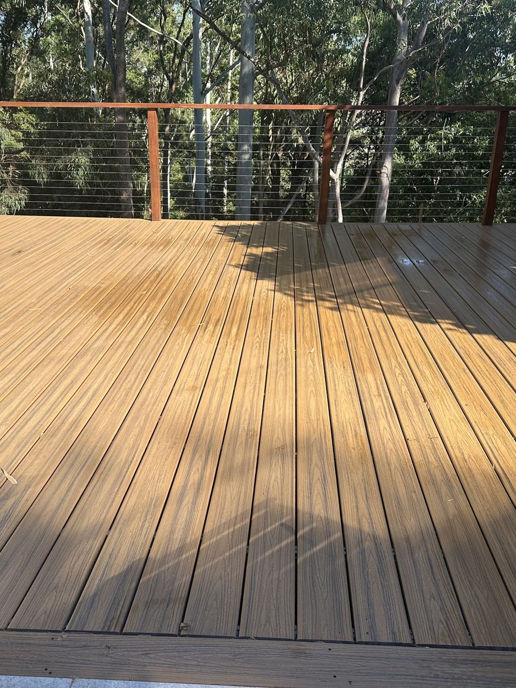 Completed hardwood deck Bexley