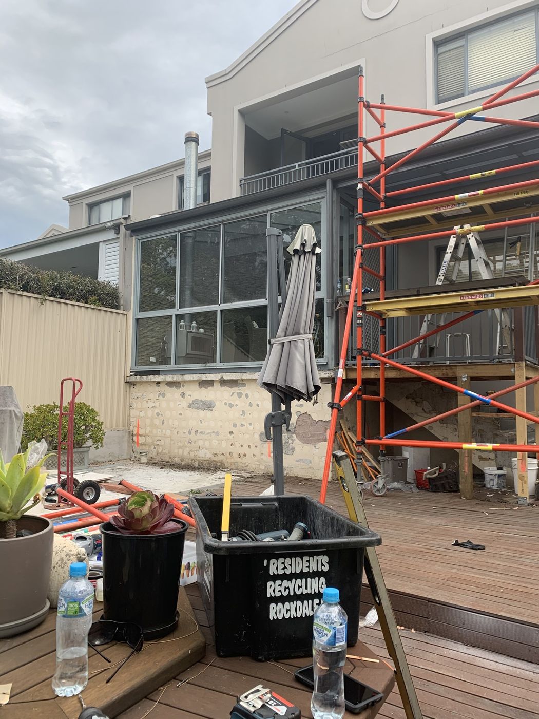 Scaffold access during deck works Bexley