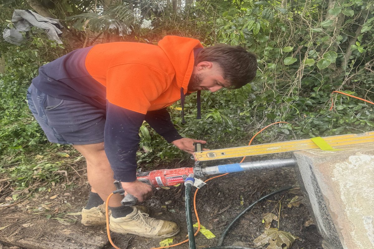 Crack injection remedial works