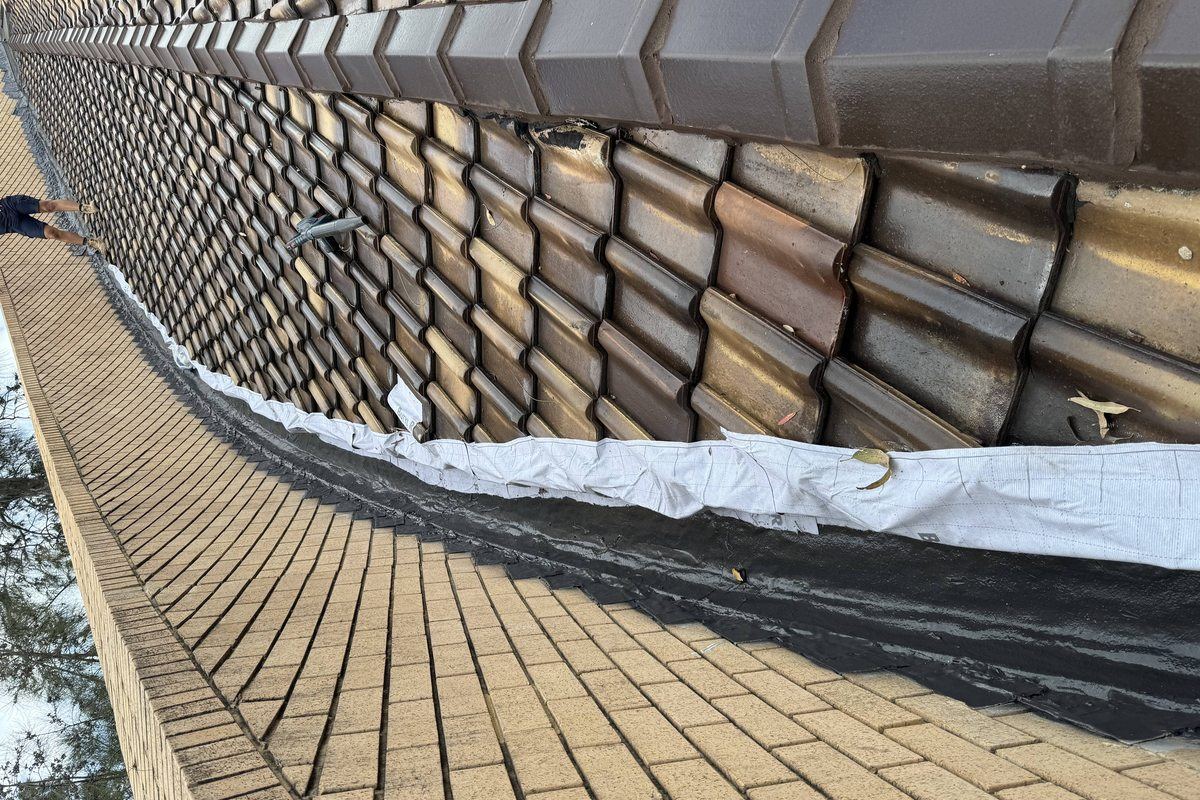 Roof membrane close-up detail