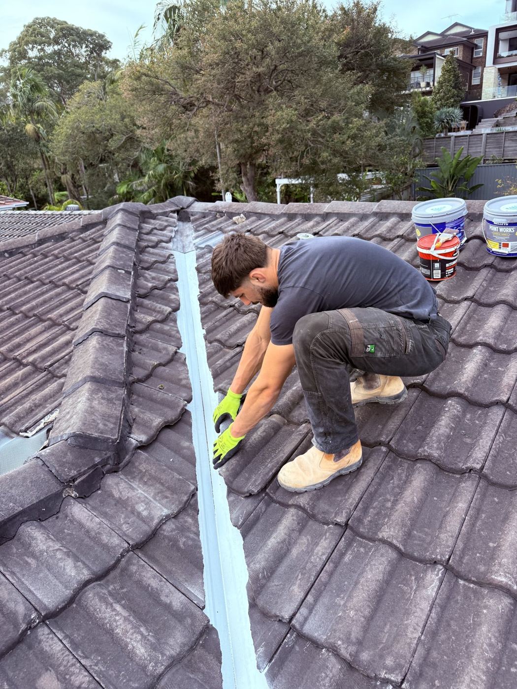 Roof valley replacement and tile repairs Kyle Bay