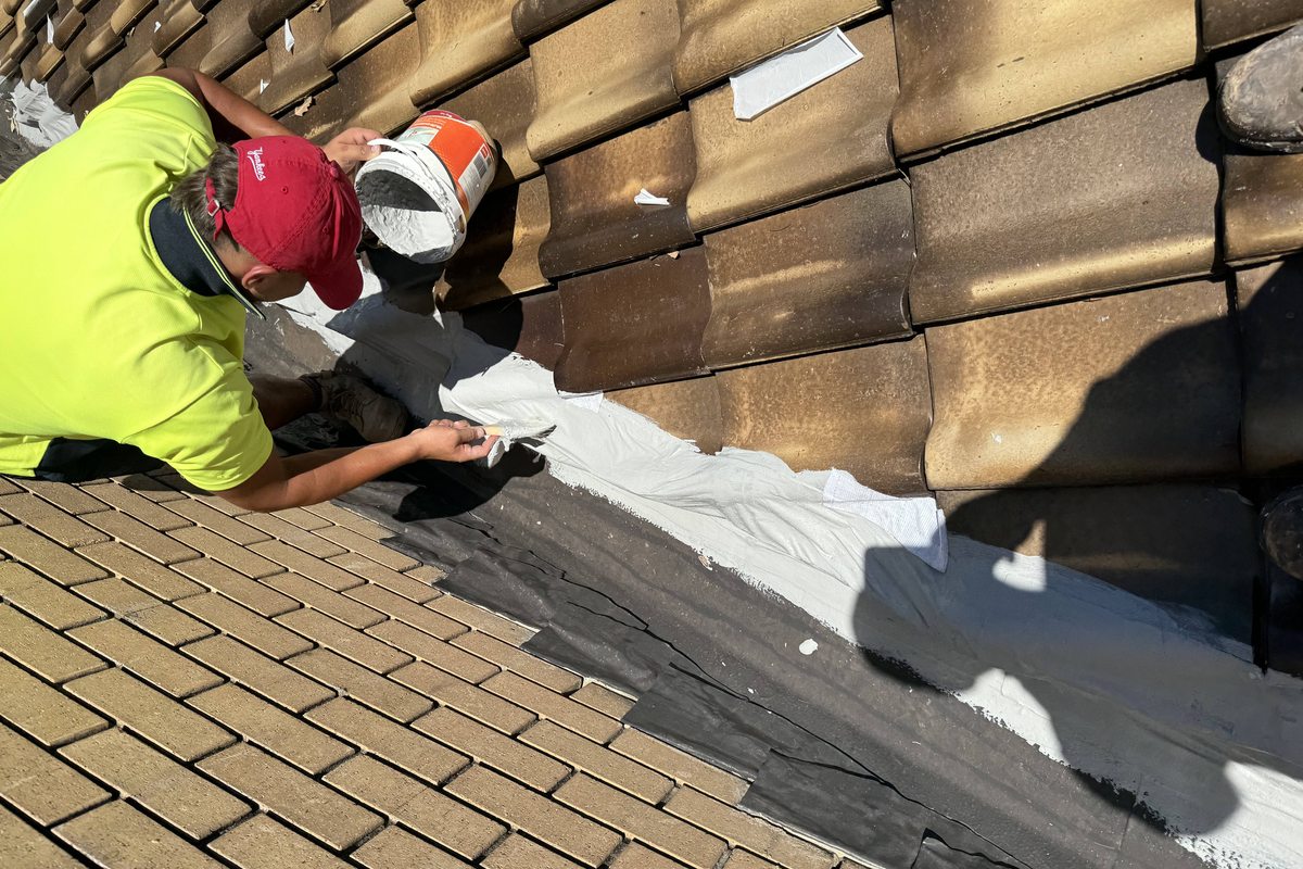 Roof waterproofing site work