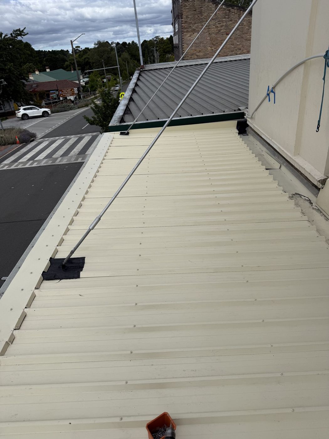 New awning roof sheeting complete Blackheath