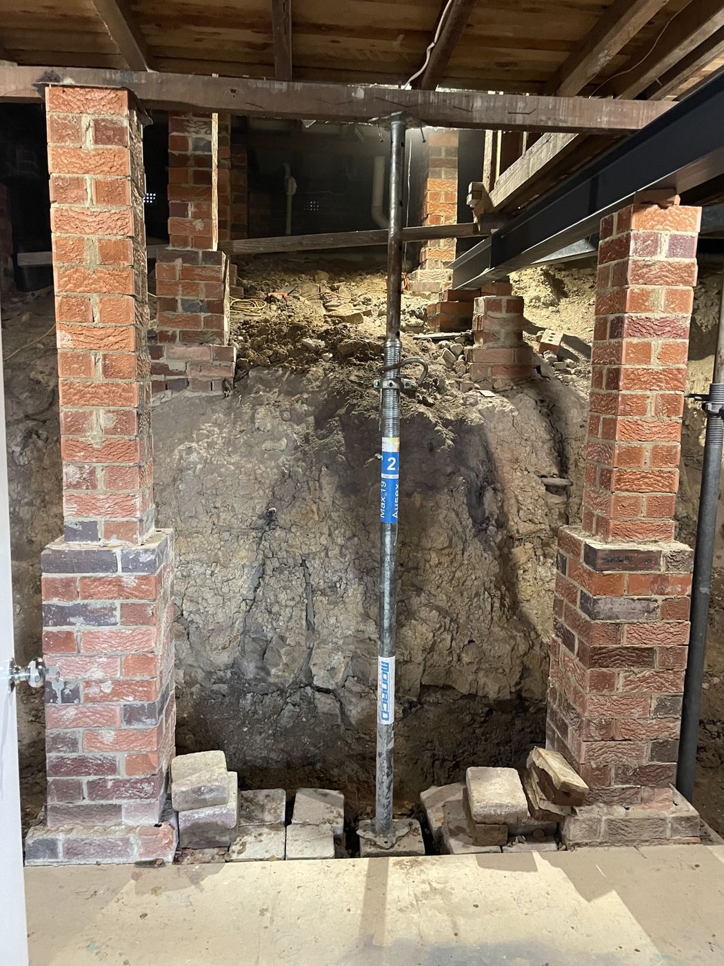 Failed masonry pier opened up Avalon Beach
