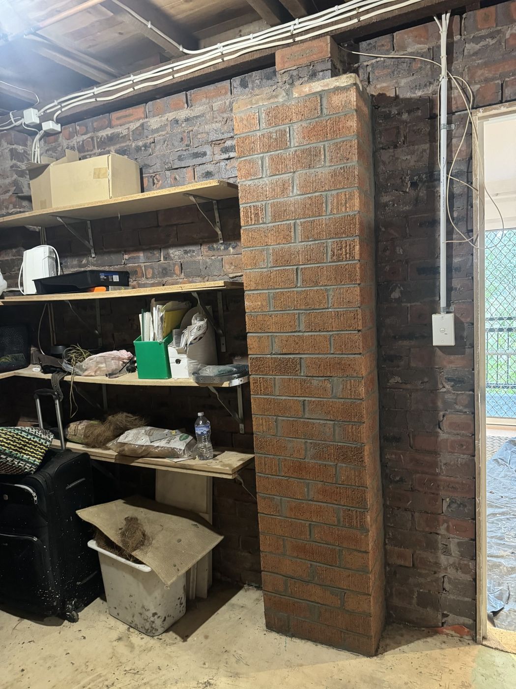 Brick pier and support to storage area Avalon Beach
