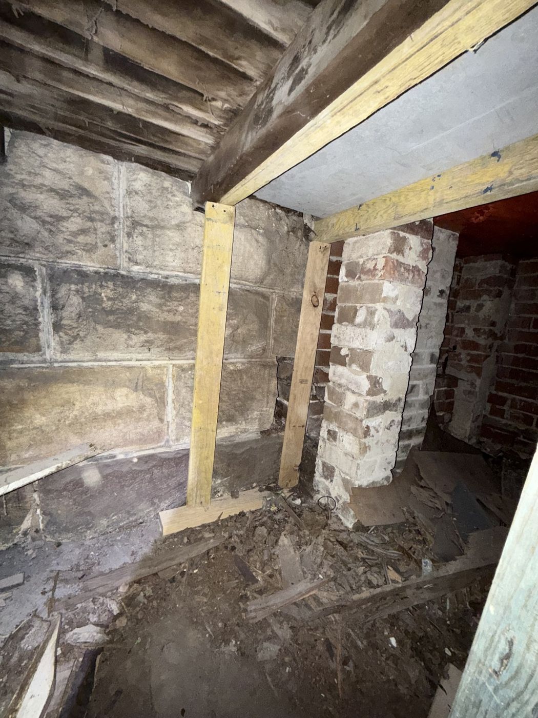 New brick pier and opening formed Cammeray