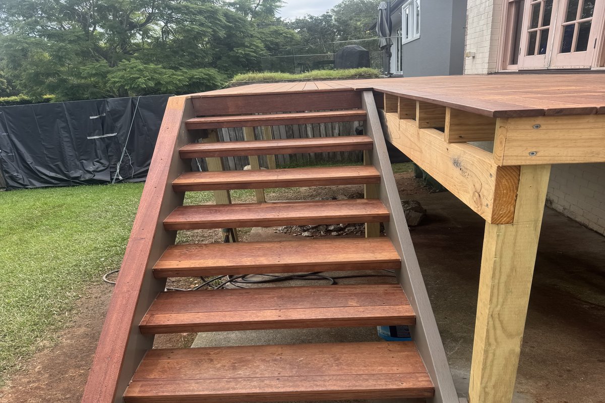Timber deck and staircase residential